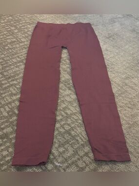 Adult High-Rise Wine-Colored Stretch Leggings